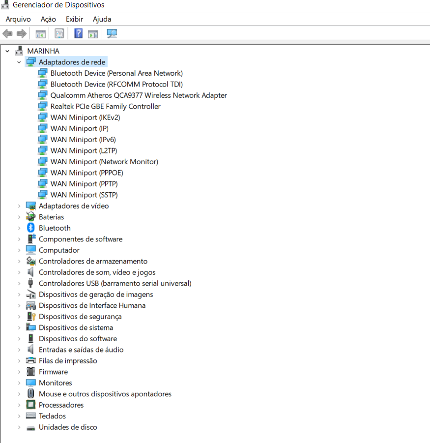 print de uma tela de computador na opção