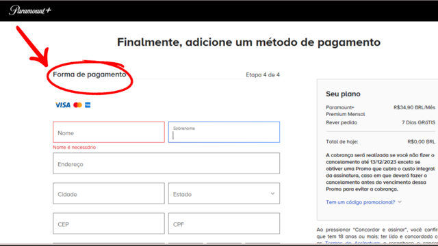 Passo a passo para assinar Paramount+
