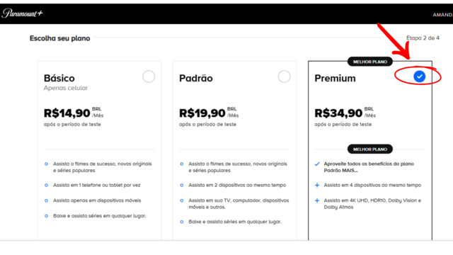 Passo a passo para assinar Paramount+