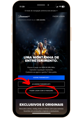 Acessar Paramount com operadoras
