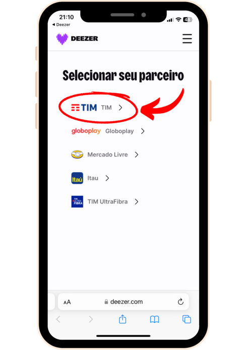 Como ativar Deezer no plano TIM