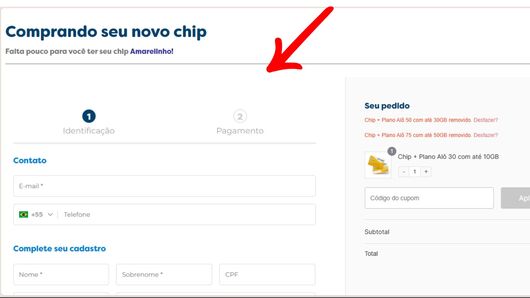 Passo a passo para comprar chip correios