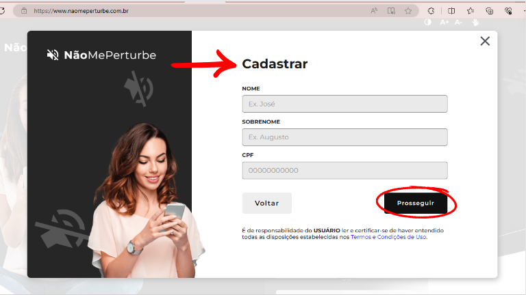 Print do site Não Me Perturbe - 2