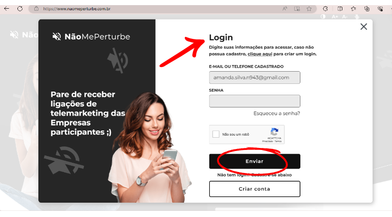 Print do site Não Me Perturbe - 4