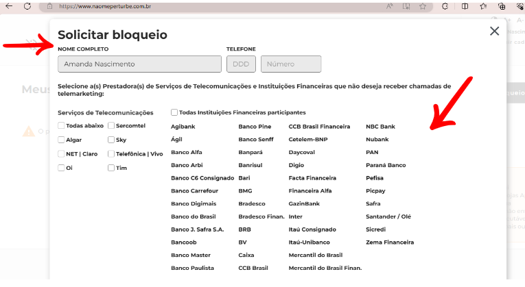 Print do site Não Me Perturbe - 7