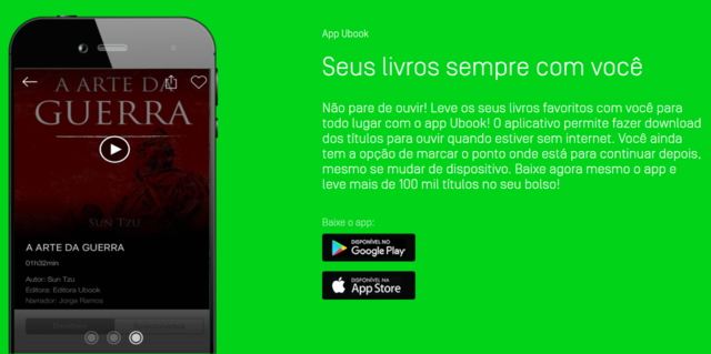 print tela inicial do Oi Livros