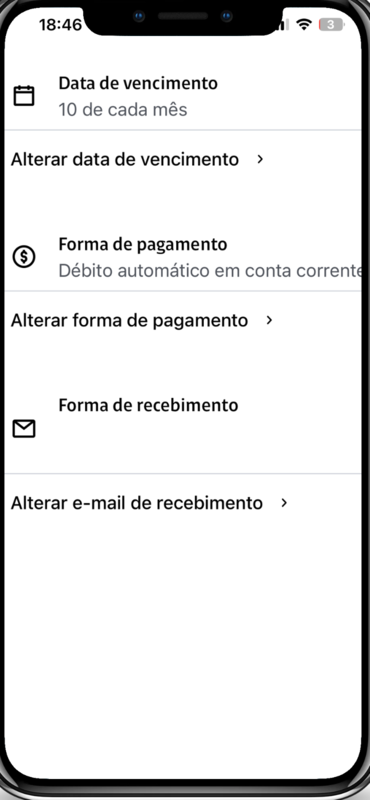 captura de tela app minha claro