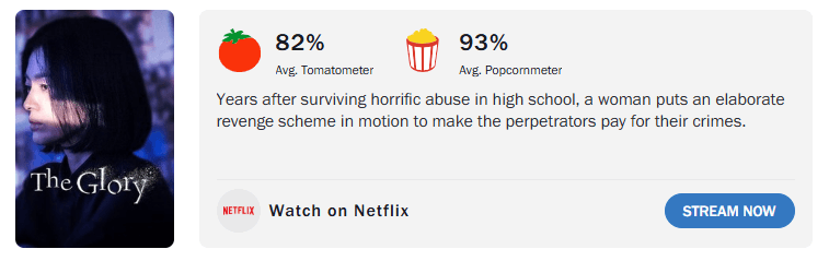 print das avaliações do dorama "A Lição" no Rotten Tomatoes