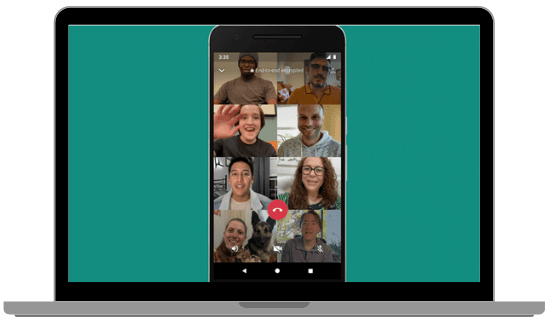 imagem de reunião no WhatsApp