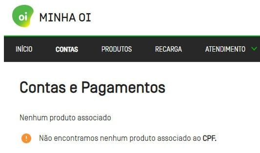 Selecionar a conta em aberto