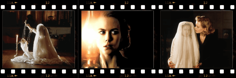 Print de três cenas do filme o exorcista