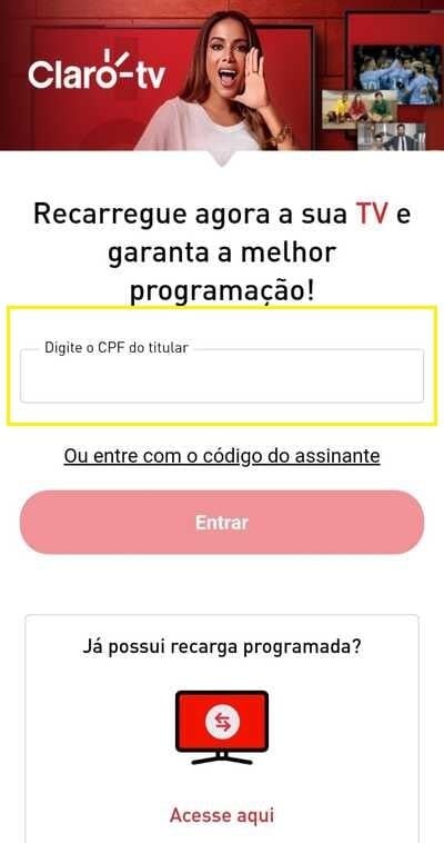 Insira seu CPF