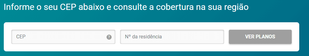 print da seção de consulta de cobertura por CEP do comparador de planos do melhor plano