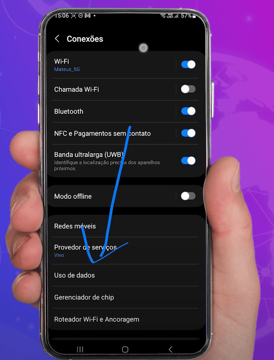 Após abrir o item anterior, localize a informação
