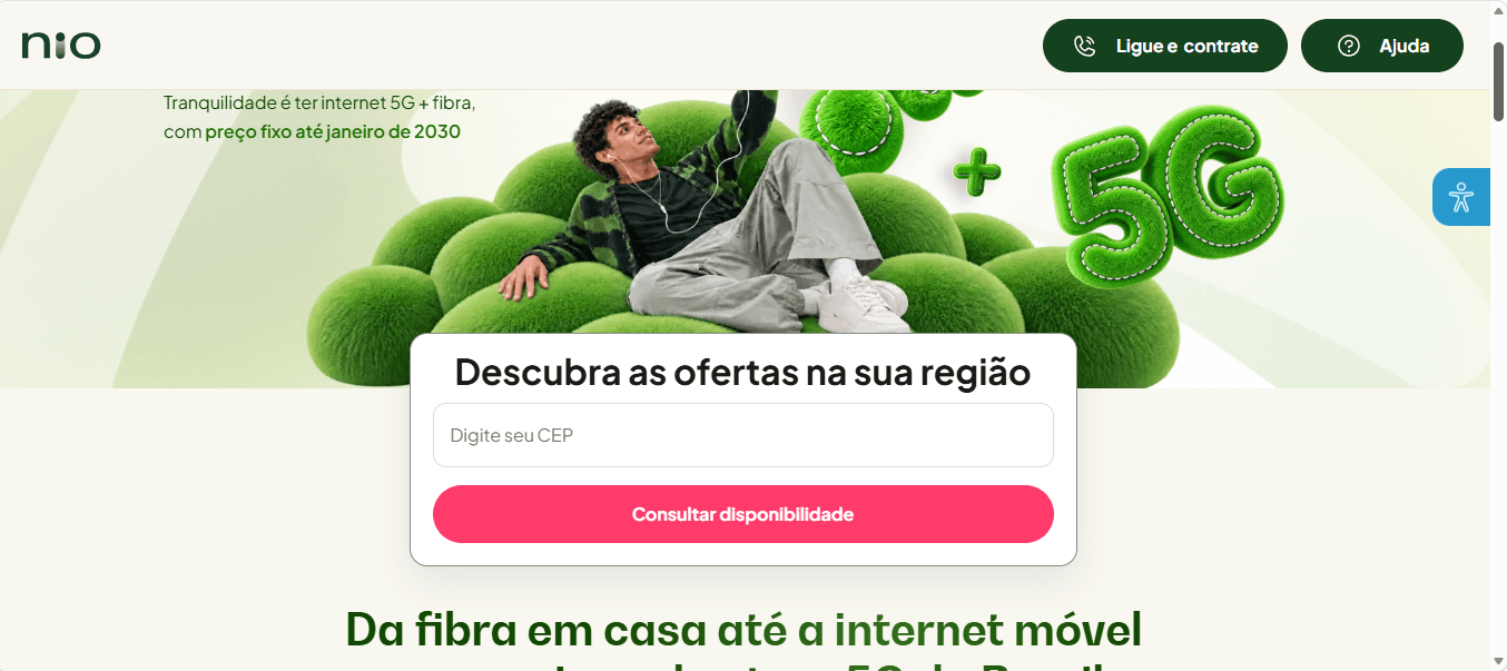 print do site oficial da nio na seção de consulta de disponibilidade de planos