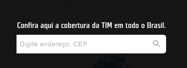 Imagem do campo de CEP da cobertura da Correios Celular