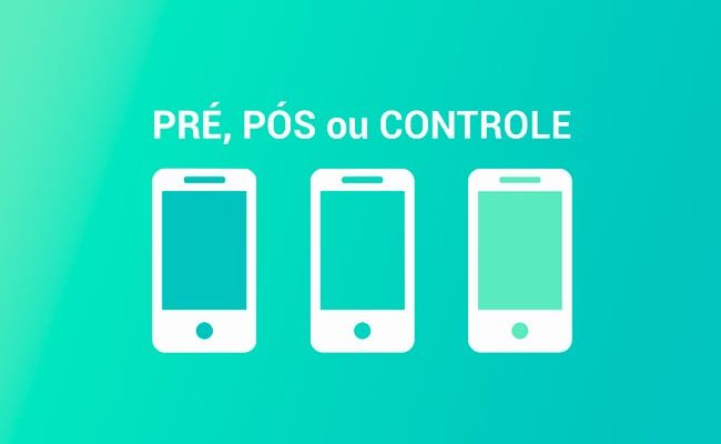 Qual a diferença entre os planos pré-pago, pós-pago e controle?